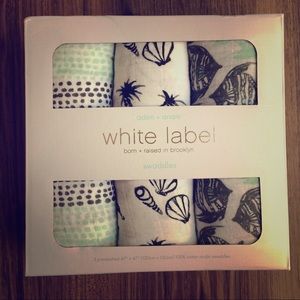 Aden and Anais White Label Swaddle blankets.